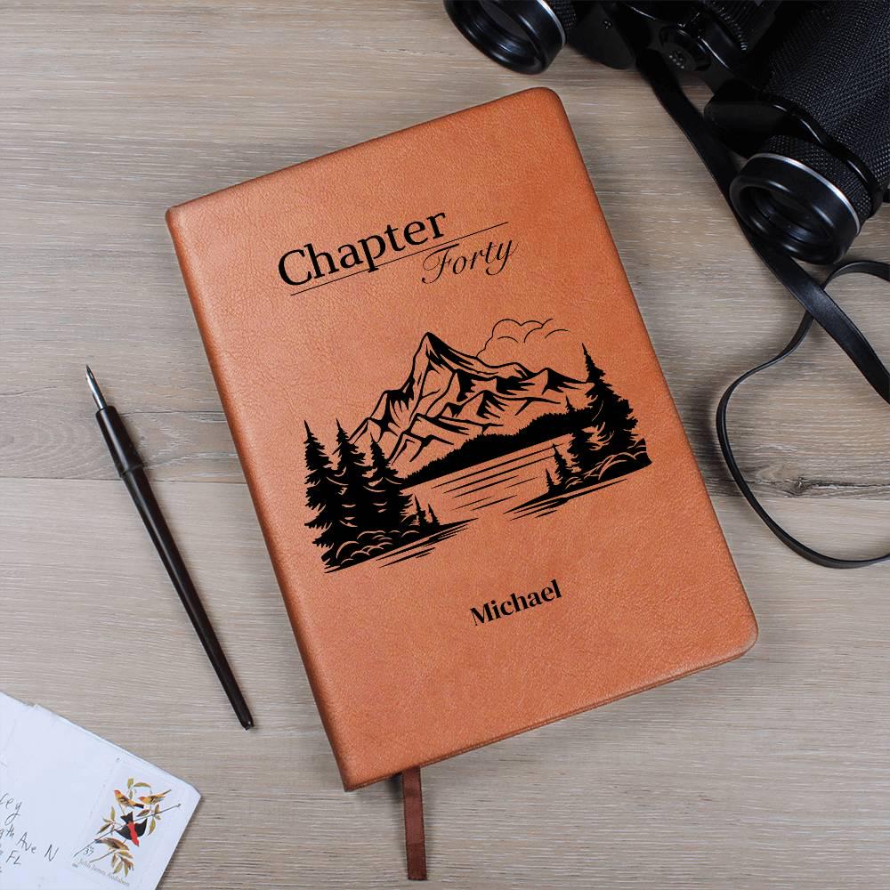 Personalized Chapter 40 Leather Journal 14.7x21.6cm