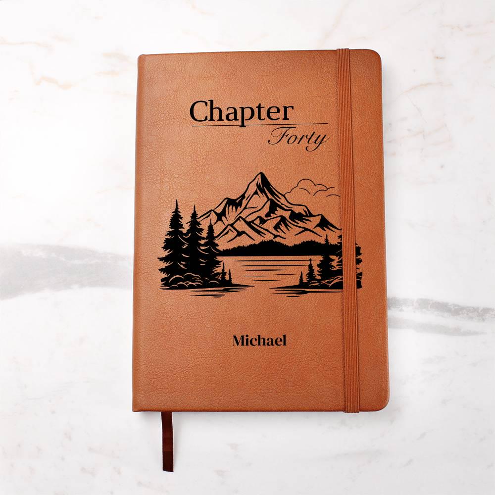 Personalized Chapter 40 Leather Journal 14.7x21.6cm