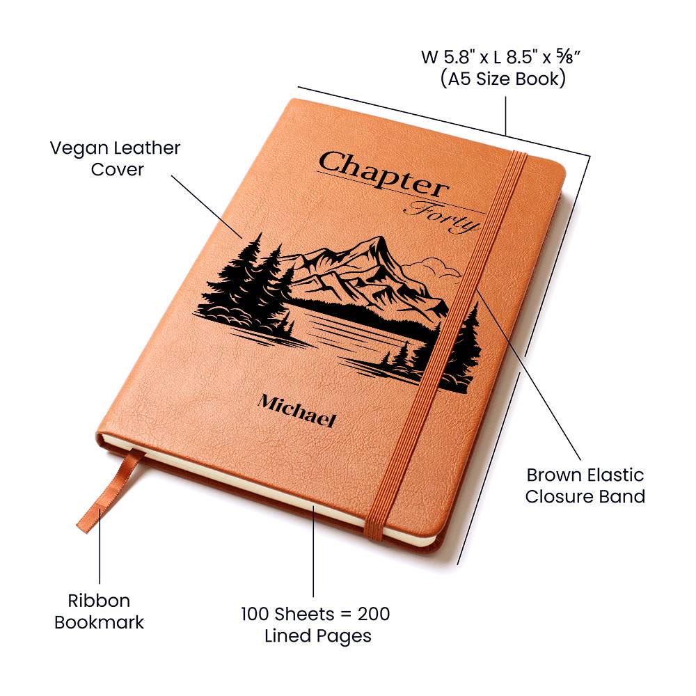 Personalized Chapter 40 Leather Journal 14.7x21.6cm