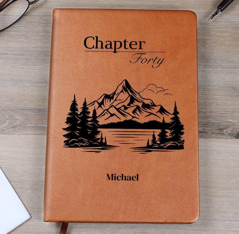 Personalized Chapter 40 Leather Journal 14.7x21.6cm